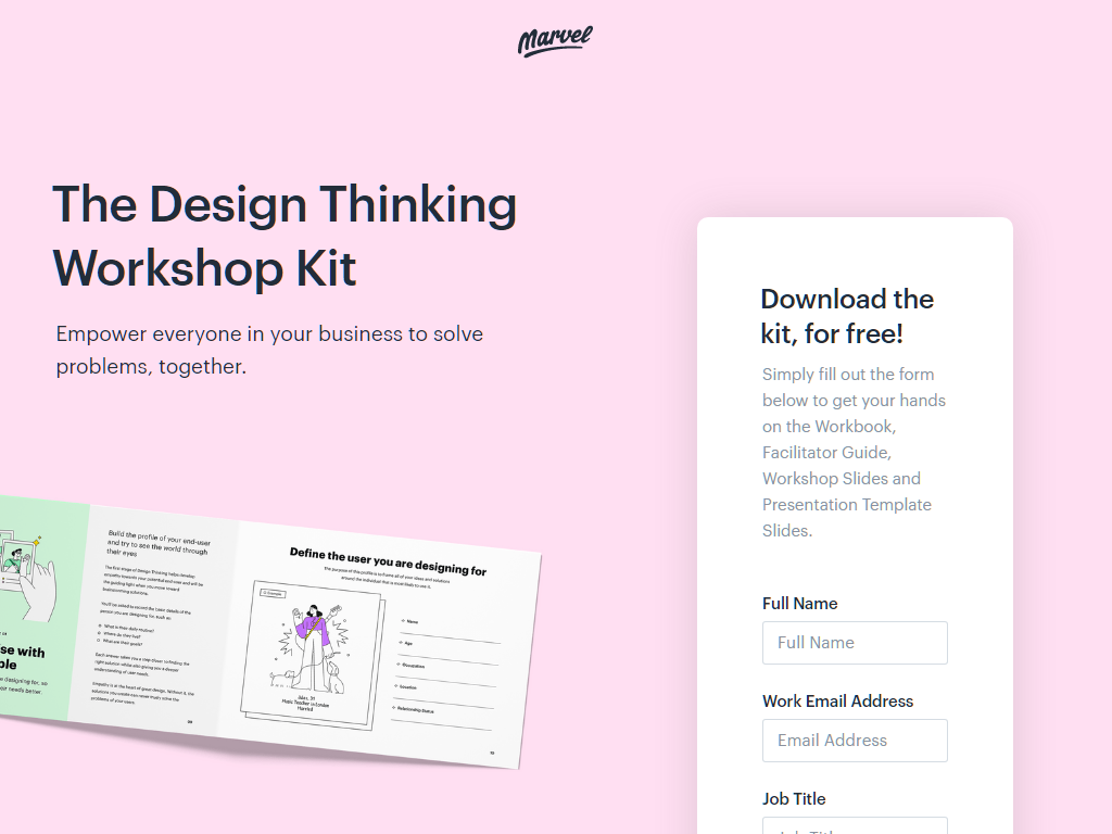 Marvel | Free eBook | The Design Thinking Workshop Kit