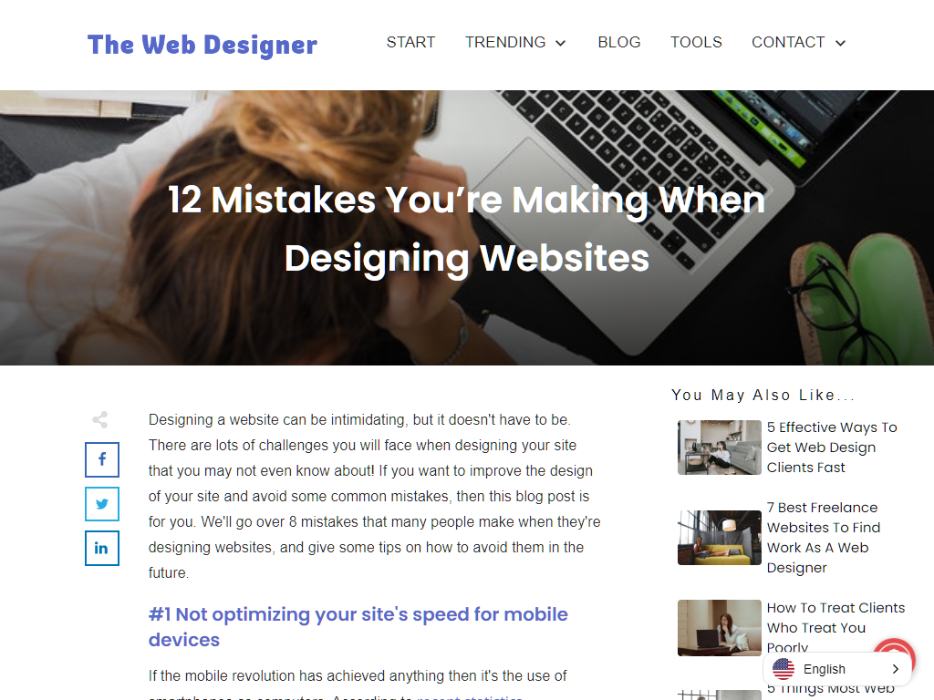 12 Mistakes You’re Making When Designing Websites – The Web Designer