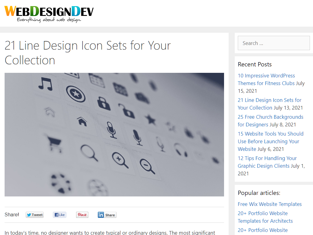 21 Line Design Icon Sets for Your Collection